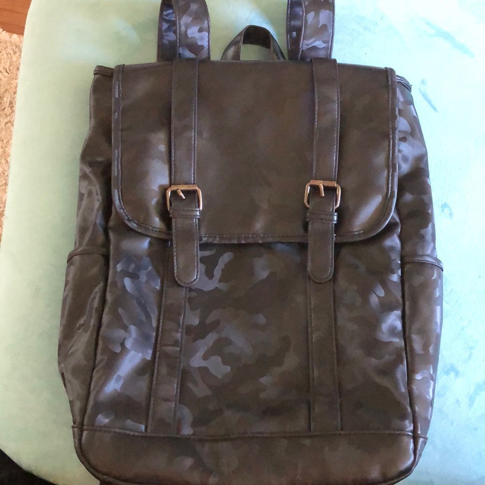 3 for $20 🌸 NWOT Black Faux Leather Backpack